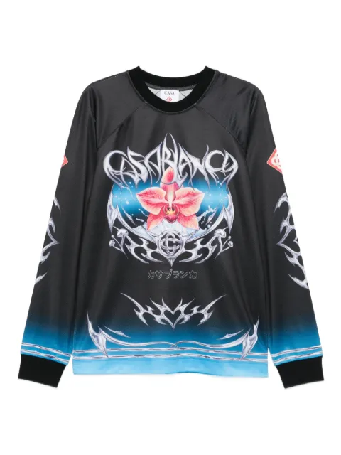 Casablanca orchid-print football jersey