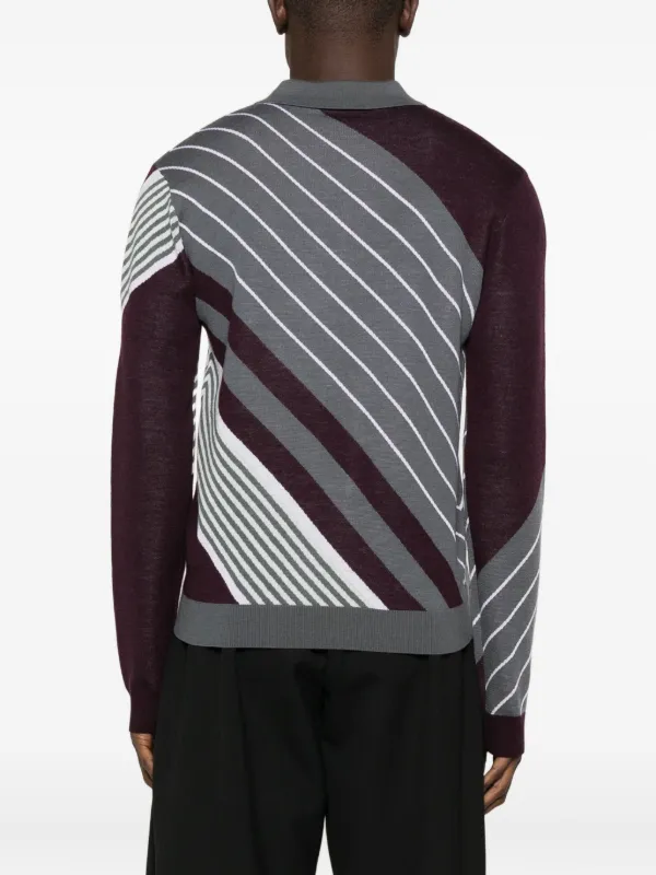 Casablanca スダイアゴナルトライプ ポロシャツ | ブラック | FARFETCH JP