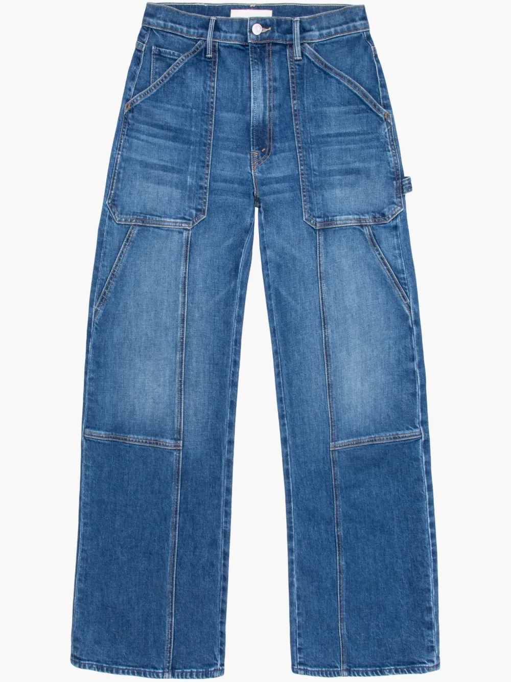 Mother The Lasso Utility Sneak Jeans In Blue