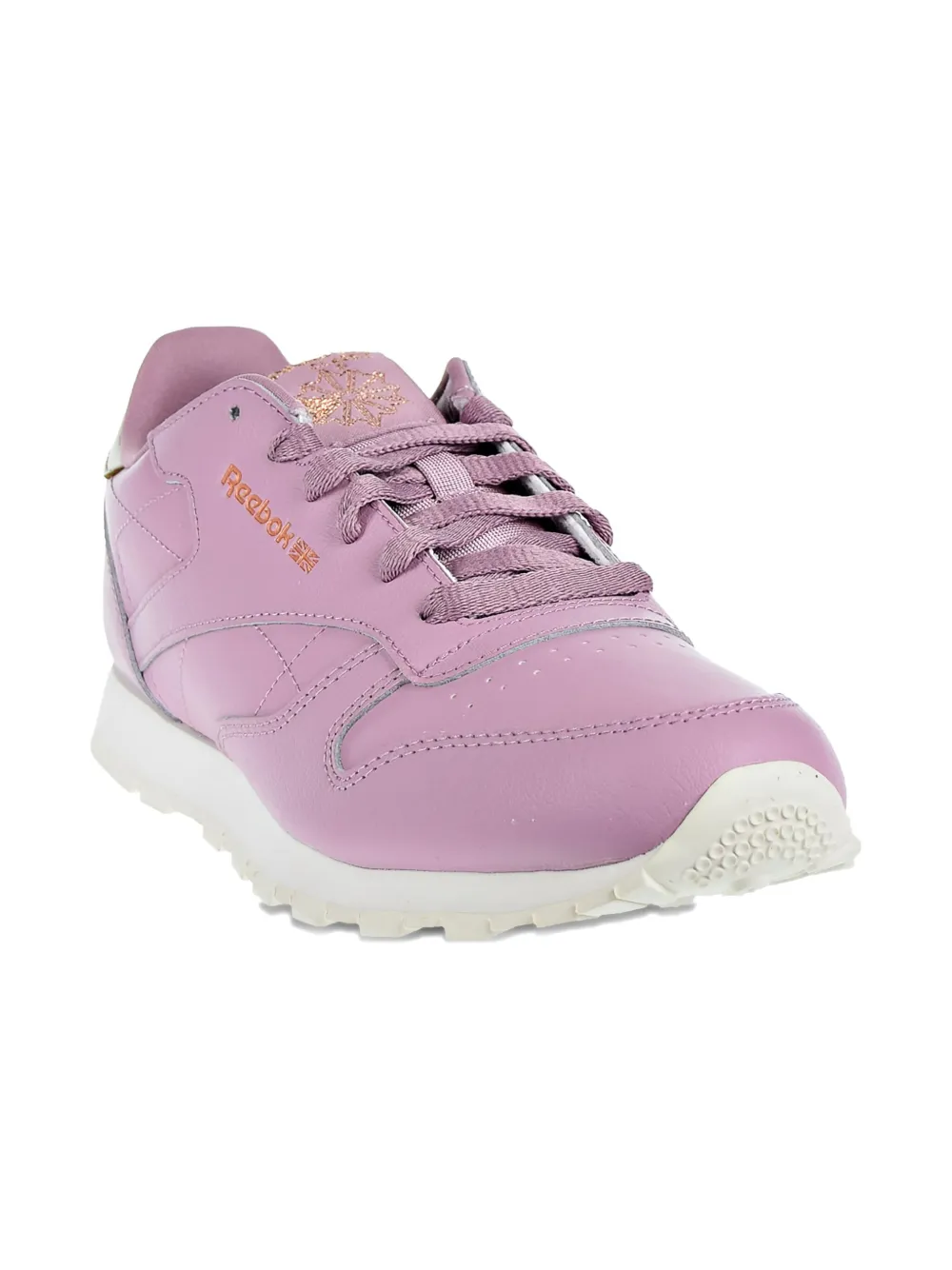 Reebok Kids Classic Leather GS metallic-detail leather sneakers Pink