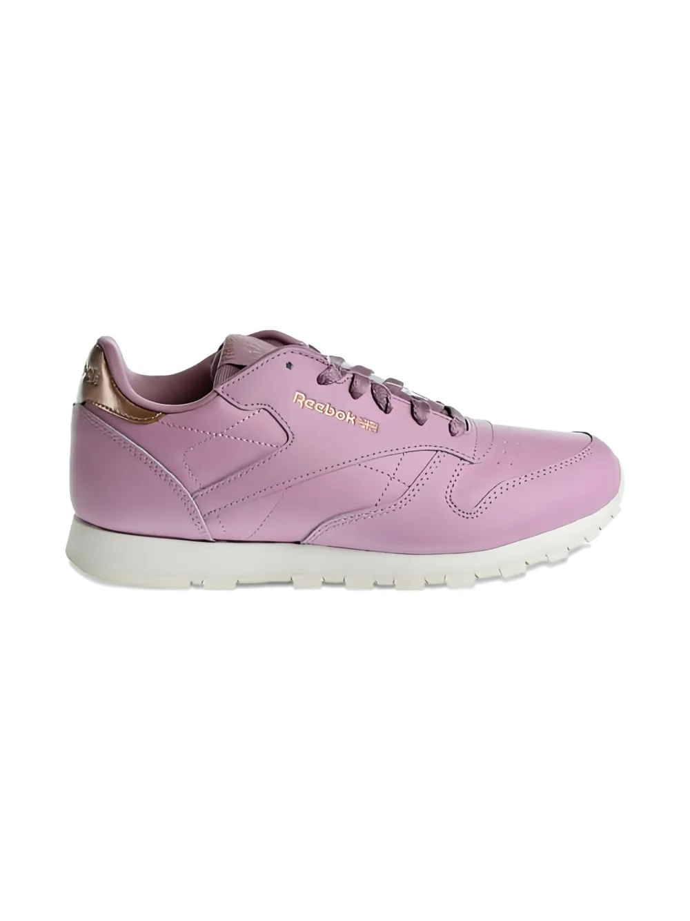 Reebok Kids Classic Leather GS metallic-detail leather sneakers Pink