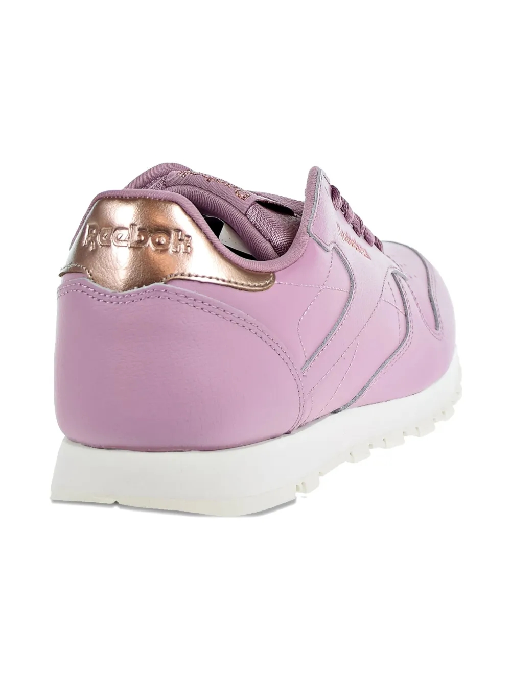 Reebok Kids Classic Leather GS metallic-detail leather sneakers Pink