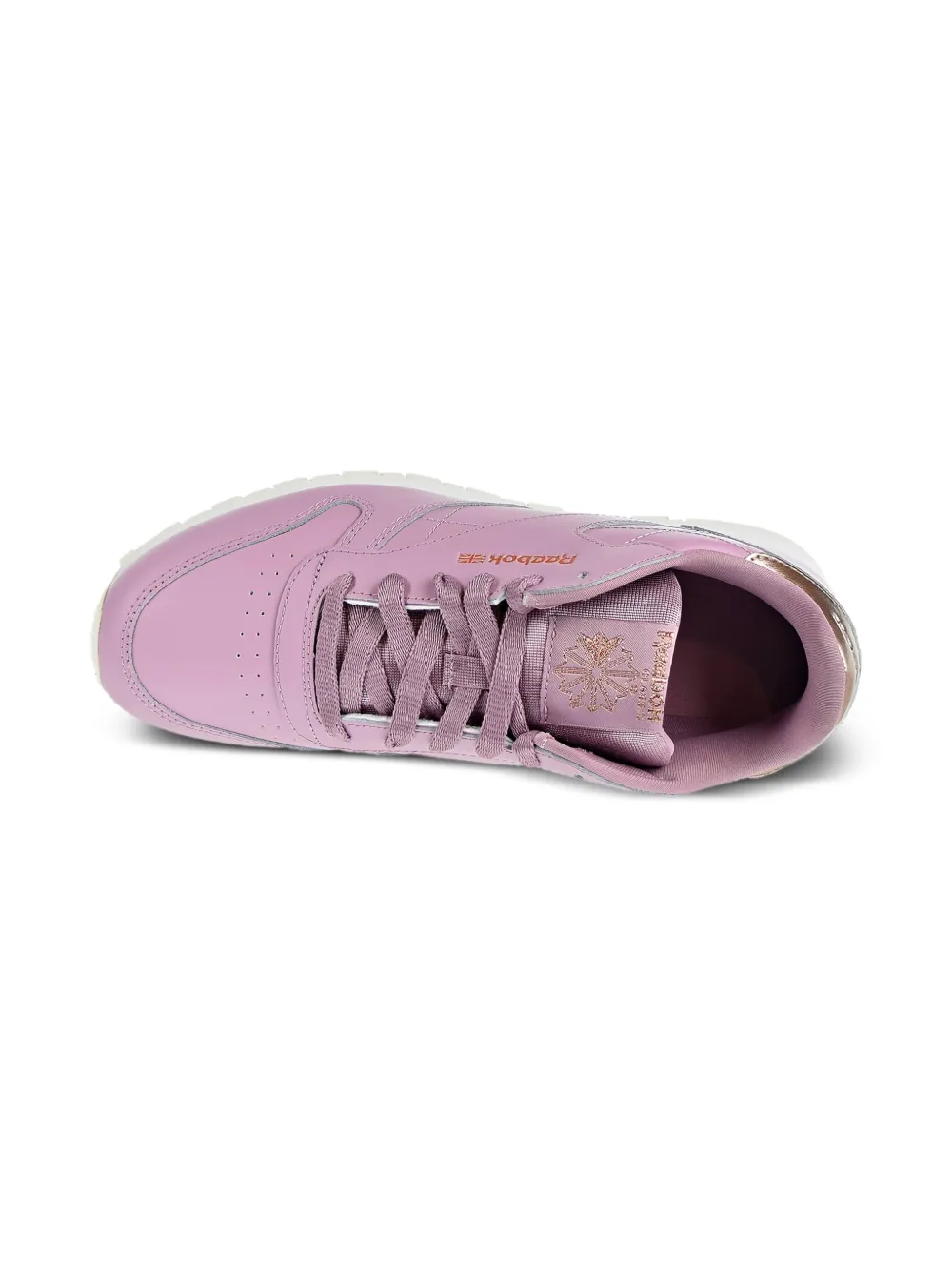 Reebok Kids Classic Leather GS metallic-detail leather sneakers Pink
