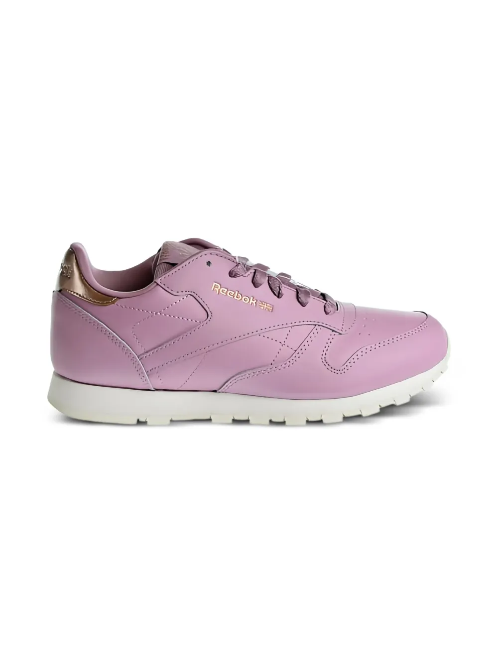 Reebok Kids Classic Leather GS metallic-detail leather sneakers Pink