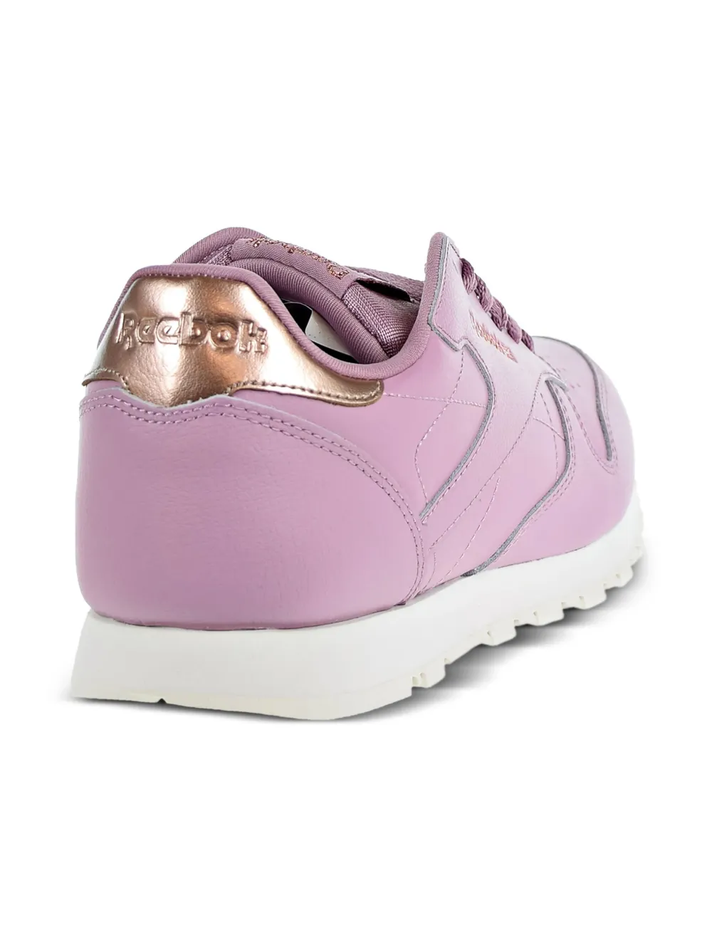 Reebok Kids Classic Leather GS metallic-detail leather sneakers Pink