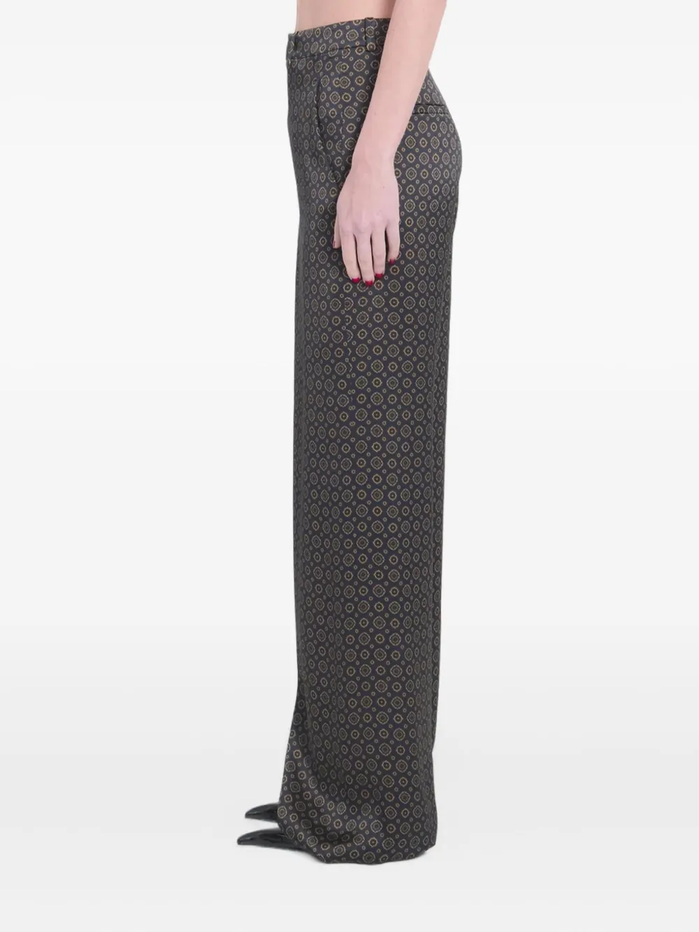Saint Laurent Broek met wijde pijpen Grijs