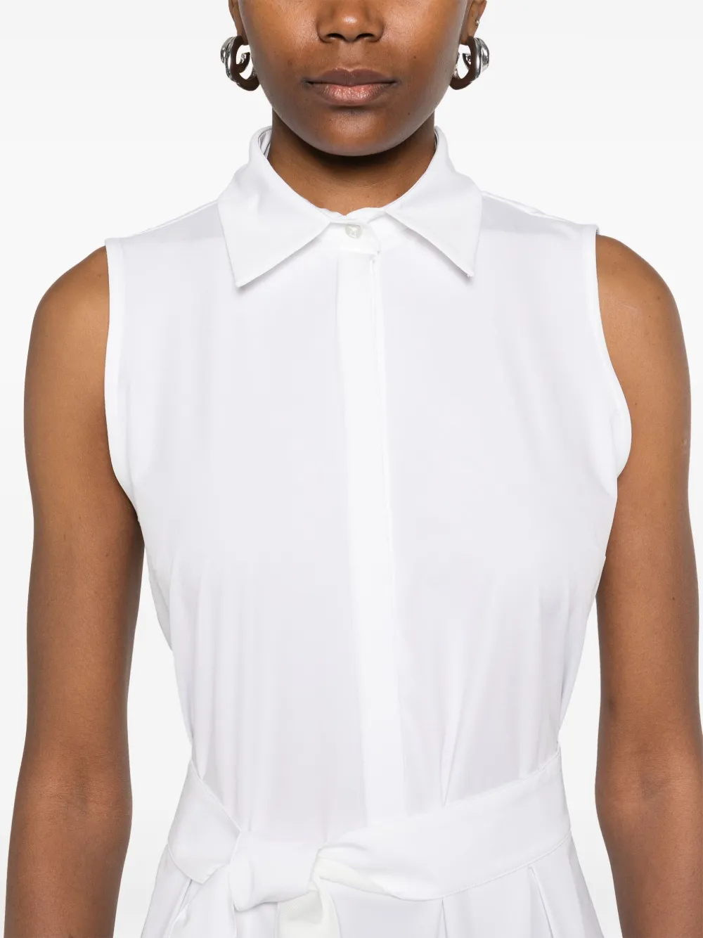 Herno Midi-jurk met ceintuur Wit