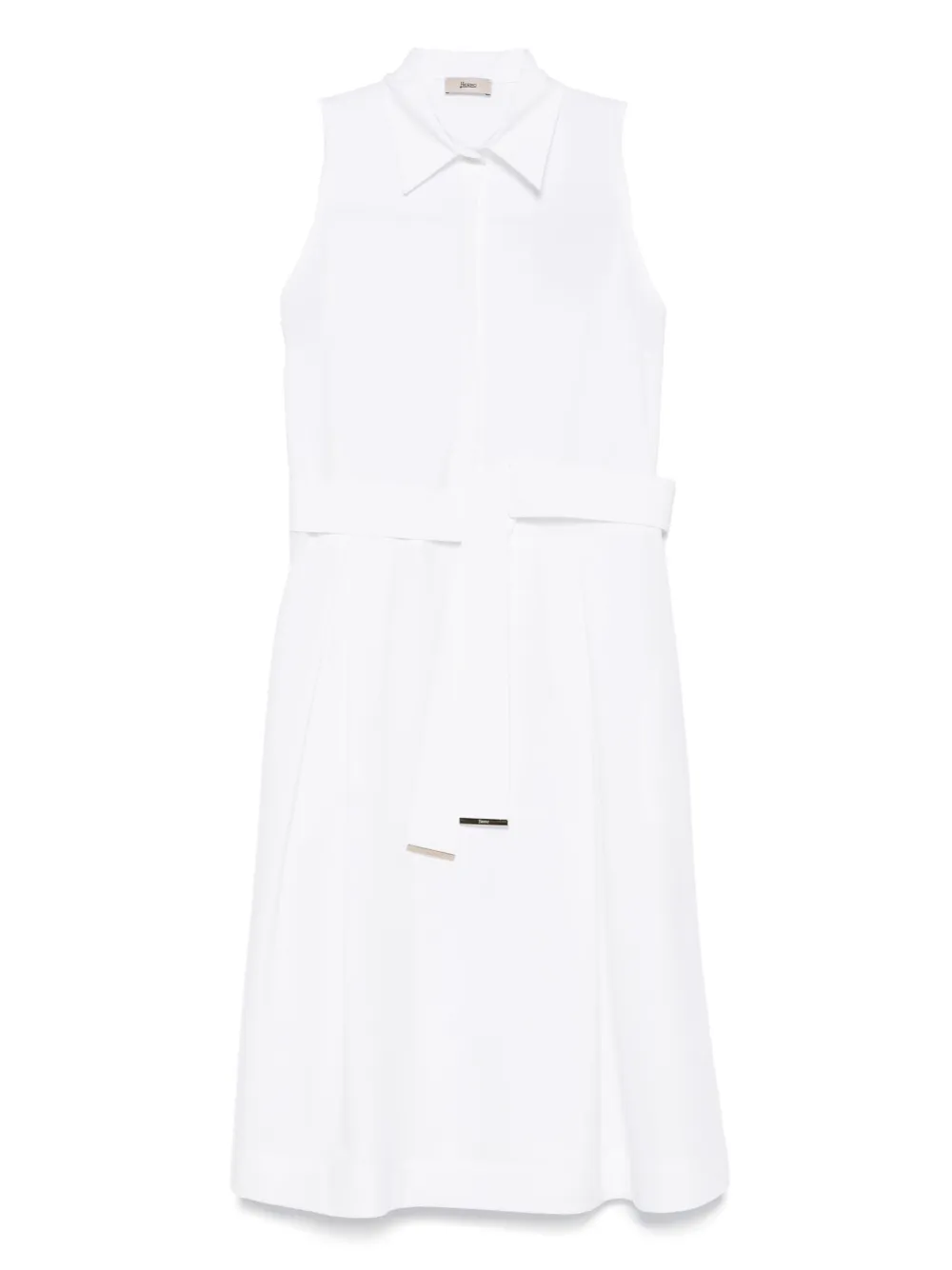 Herno vestido midi con cinturón | blanco | Image 1