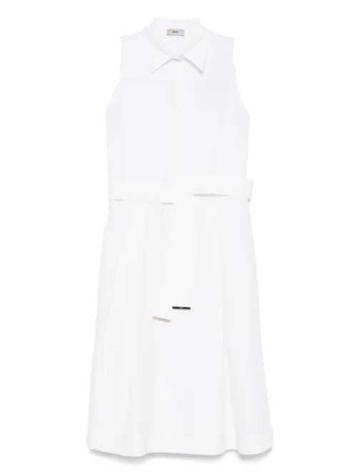 Robe mi-longue à taille ceinturée - Herno - Modalova