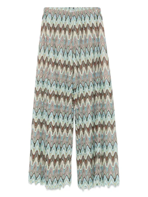 Miss Grant Kids wave-pattern trousers