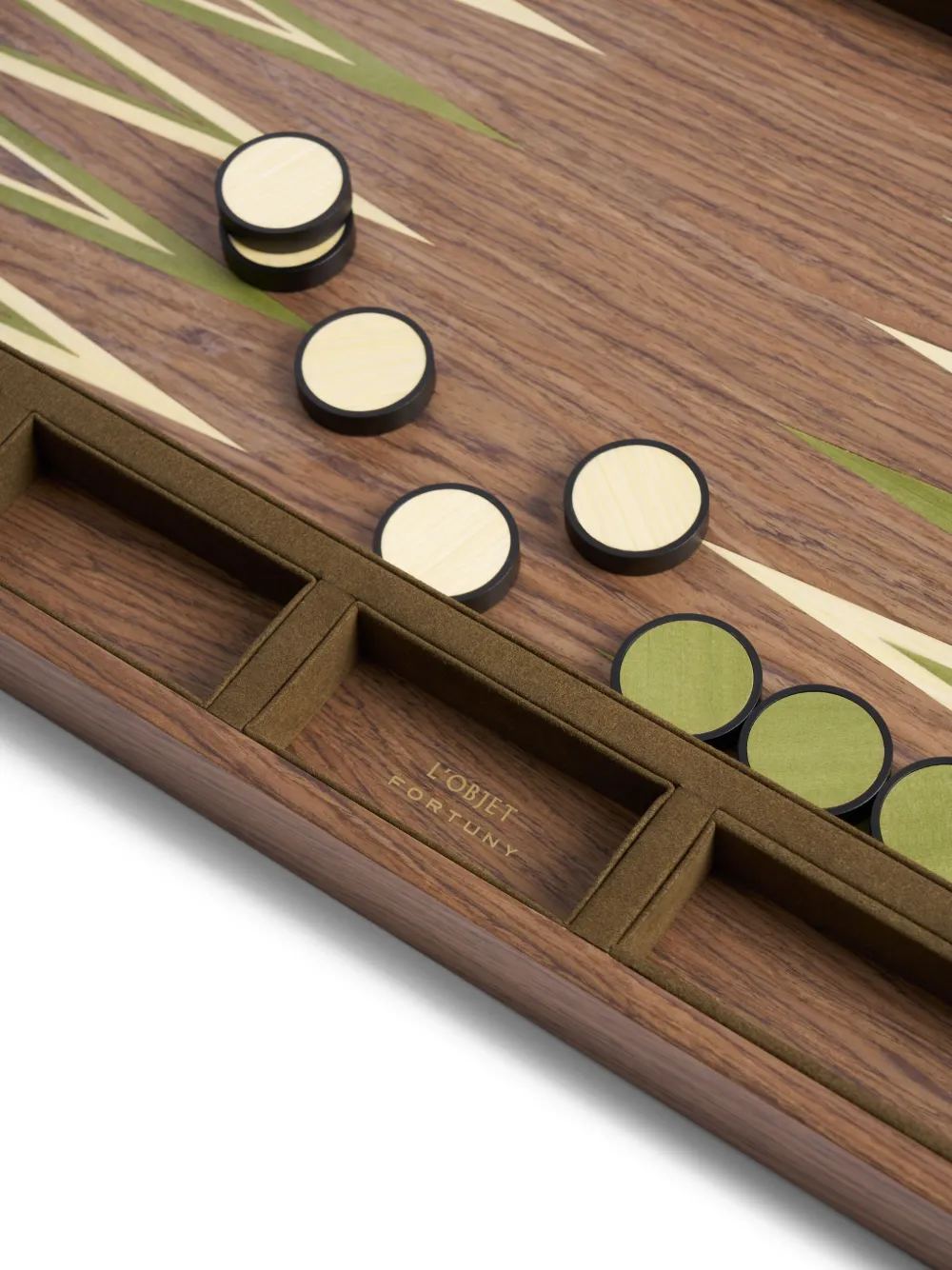 L'objet Fortuny Backgammon Set In Brown