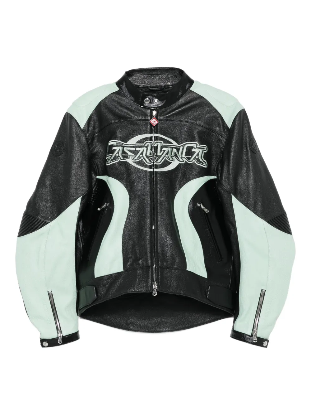 Casablanca panelled leather jacket | Black | Image 1