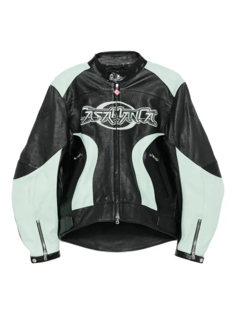 Casablanca panelled leather jacket