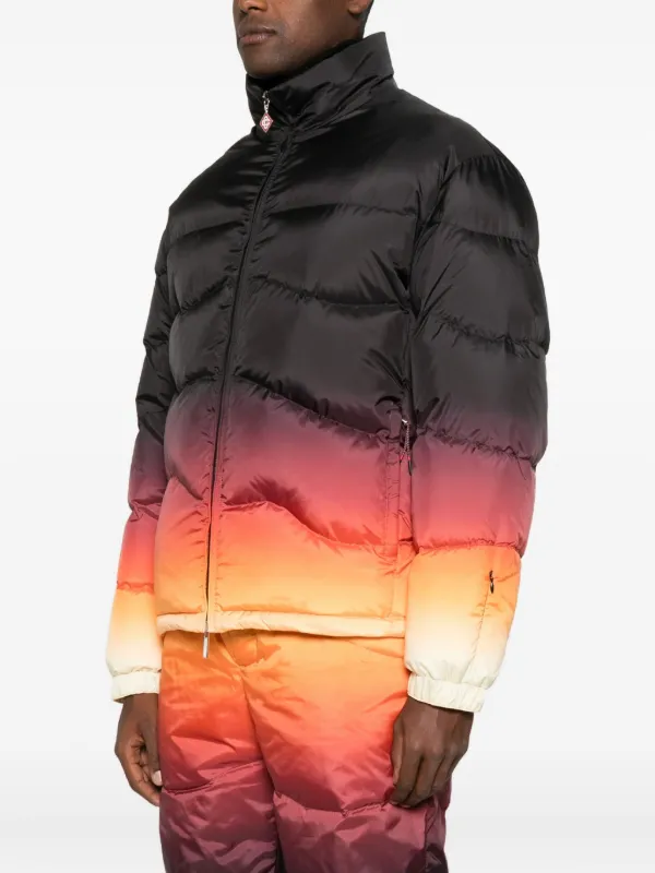 Casablanca Gradient Quilted Puffer Jacket | Black | FARFETCH