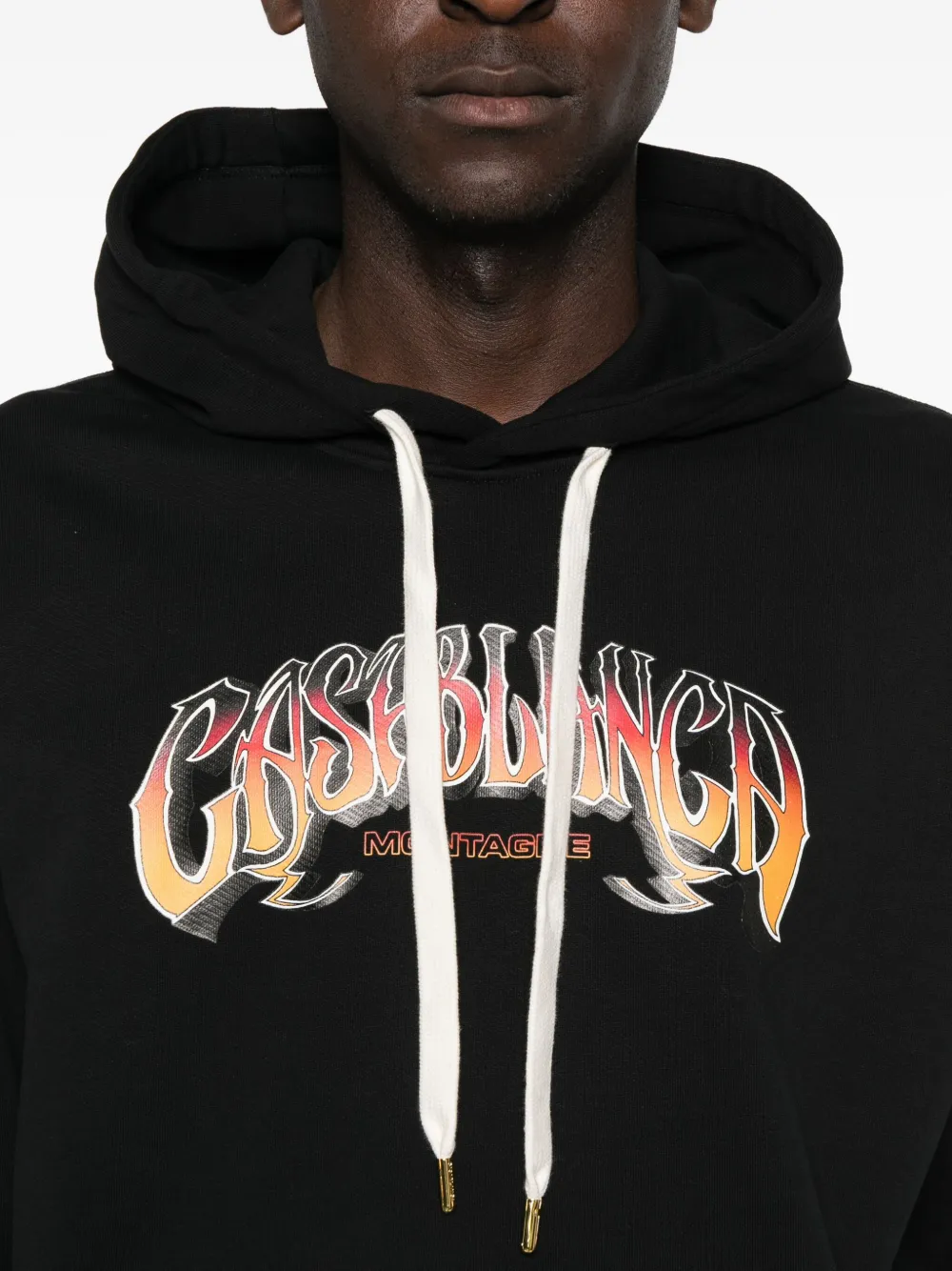 Casablanca Hoodie met logo Zwart
