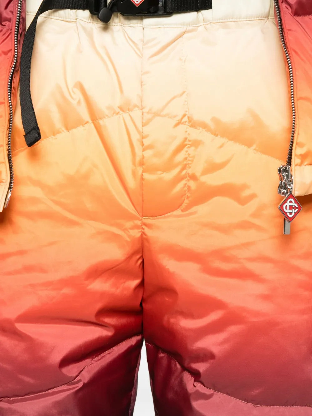 Casablanca Gewatteerde broek met ombré-print Zwart