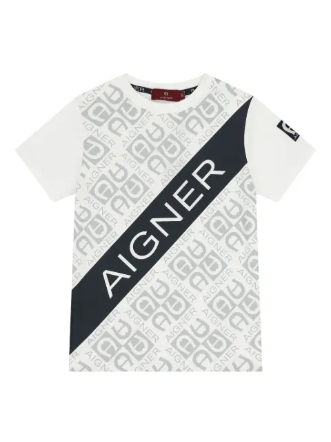 Aigner Kids playera con logo