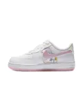Nike Kids Force 1 LV8 ""White/Metallic Silver/Light Arctic Pink/Light Arctic Pink"" sneakers