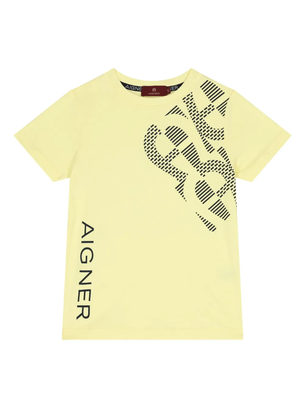 Aigner Kids T-shirt met logo Geel
