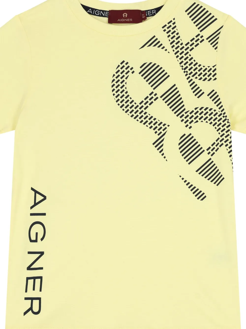 Aigner Kids T-shirt met logo Geel
