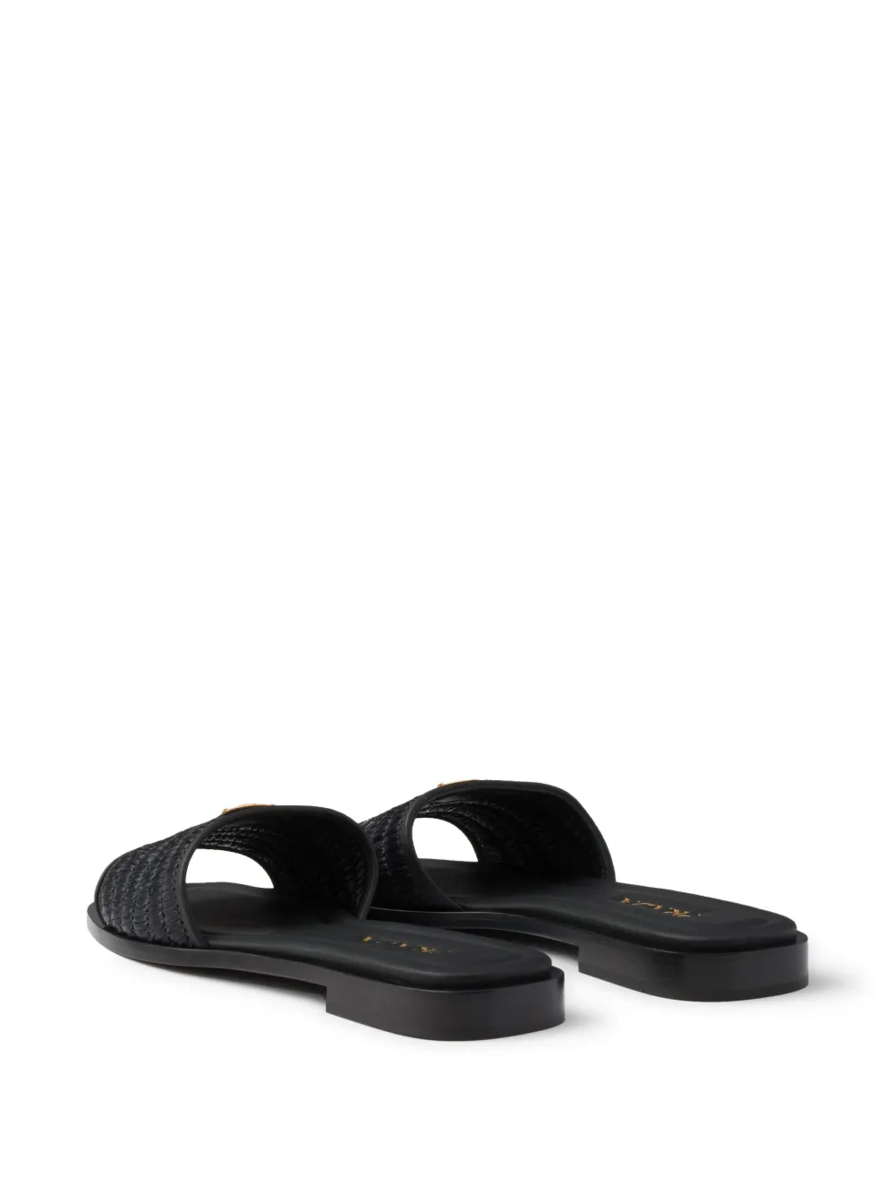 Prada leather slides Black