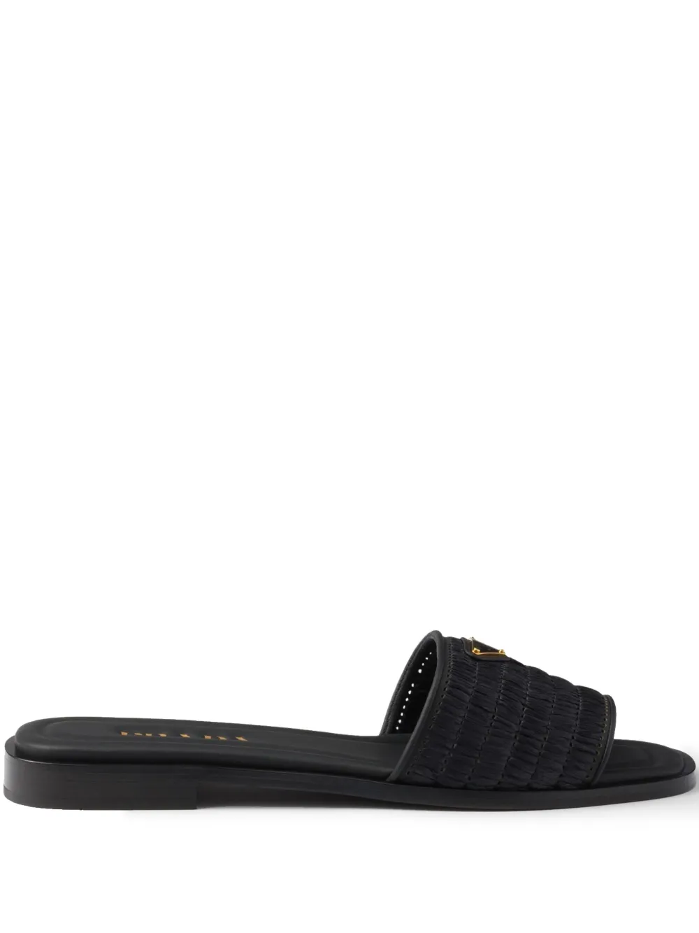 Prada leather slides Black