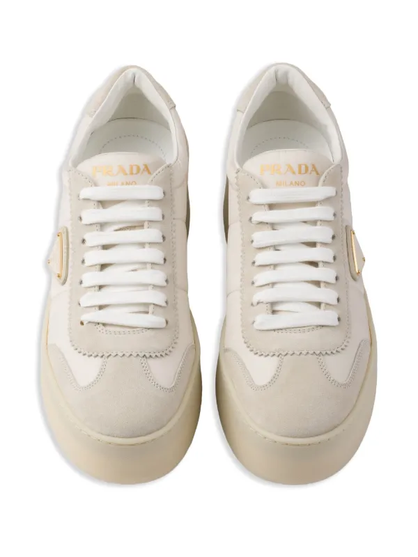 Prada Downtown Bold Sneakers | Neutrals | FARFETCH