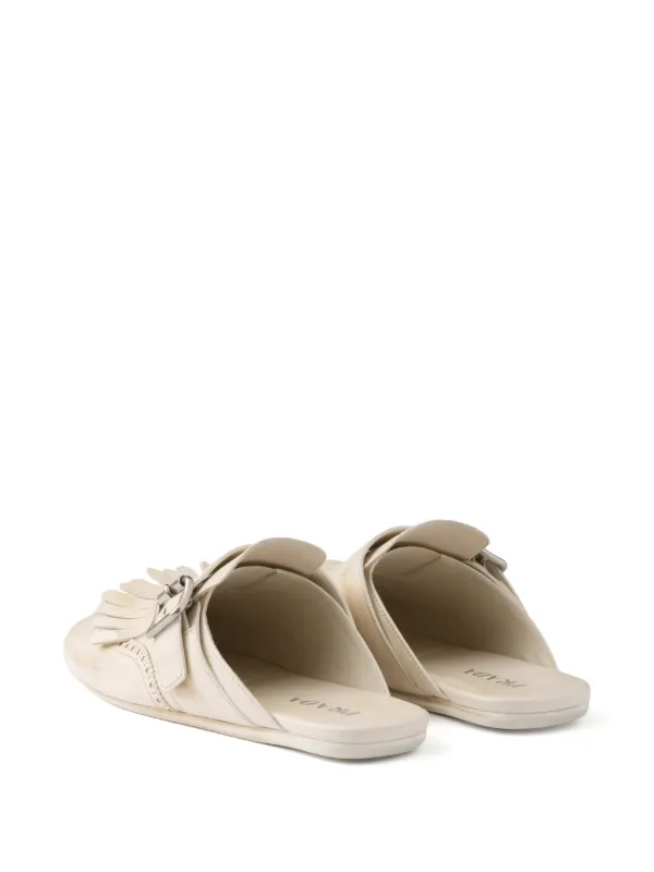 【関税&送料込み】Prada Shuffle Mules Prada Shuffle Mules | Neutrals | FARFETCH