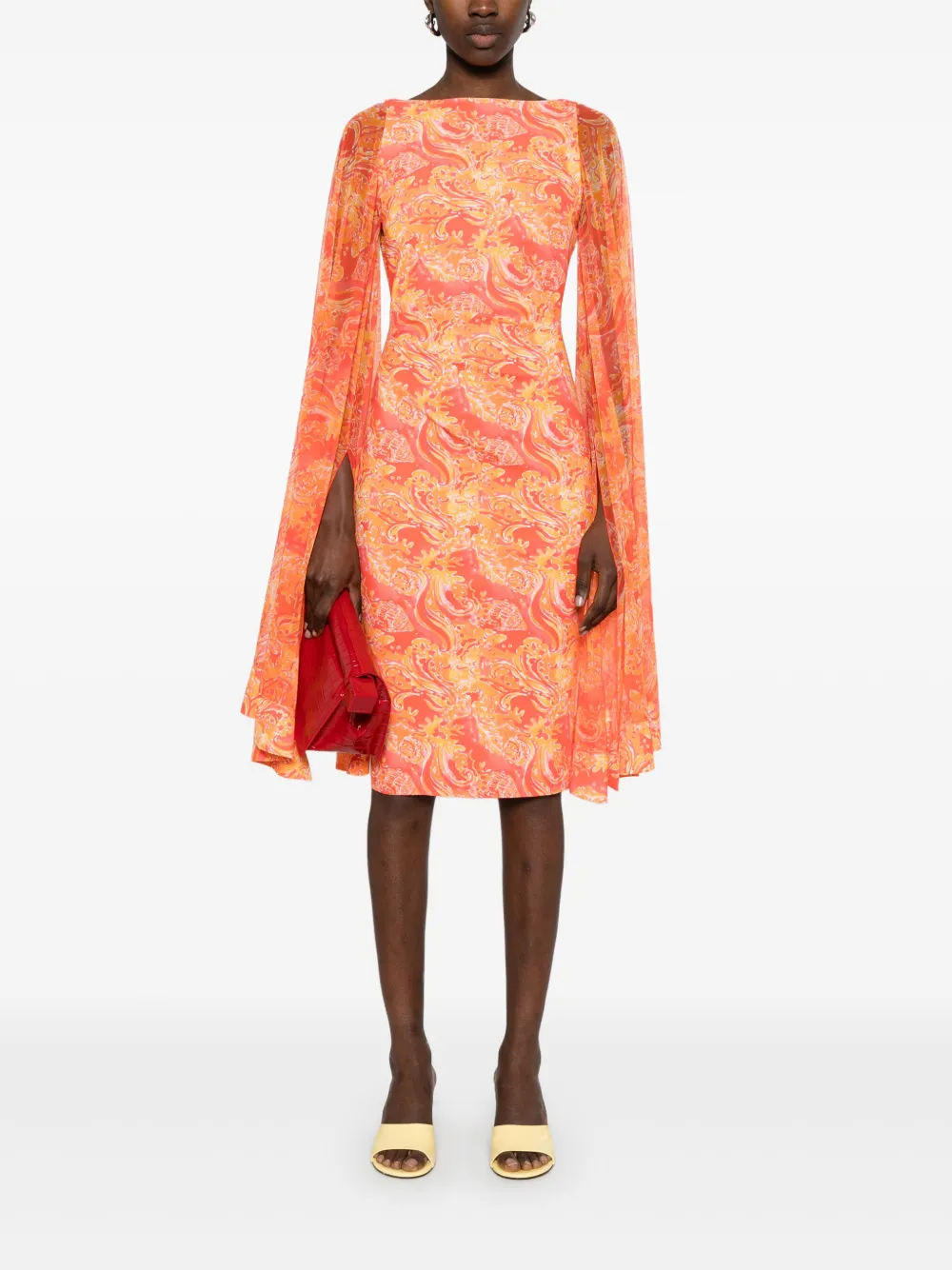 chiarabonilapetiterobe CHIARA BONI La Petite Robe Joju midi-jurk - Oranje