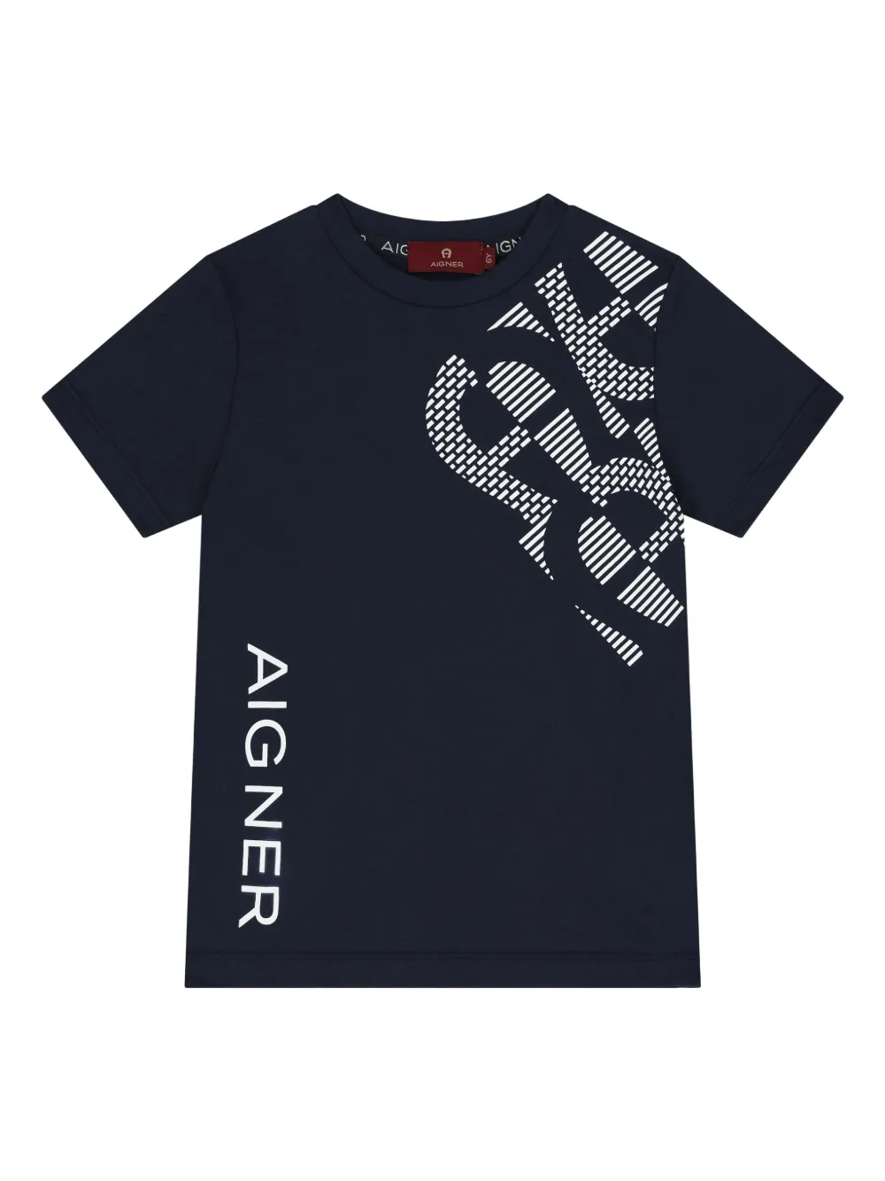 Aigner Kids T-shirt met logo Zwart
