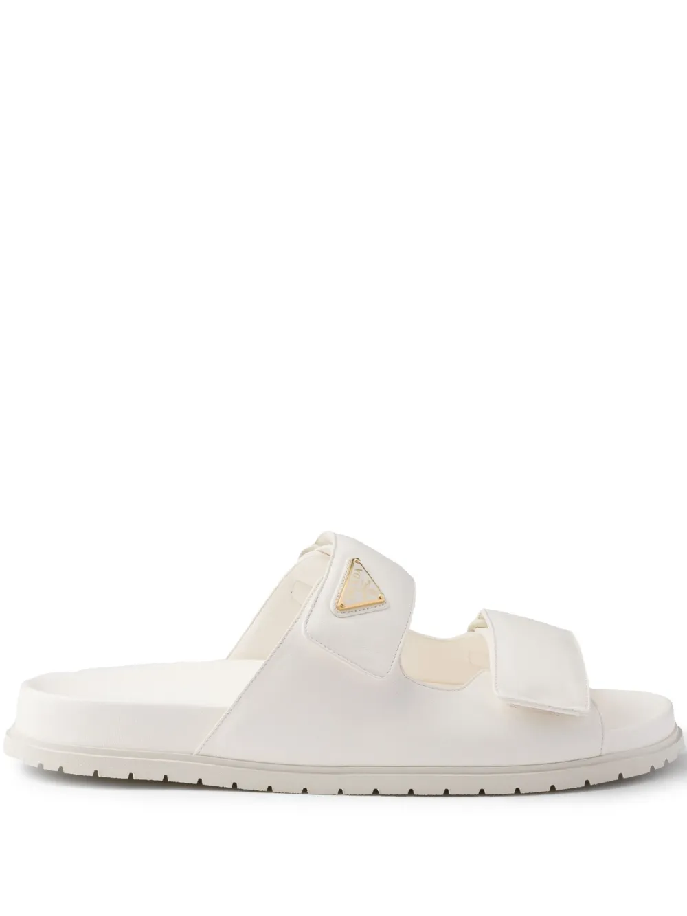 Prada leather slides White