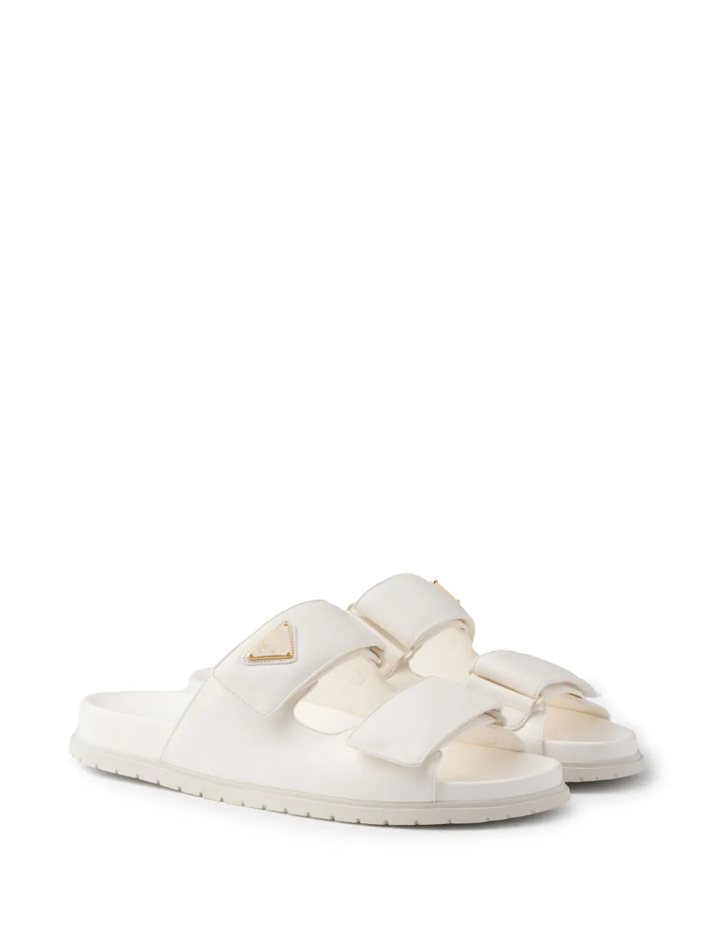 Prada leather slides - Wit