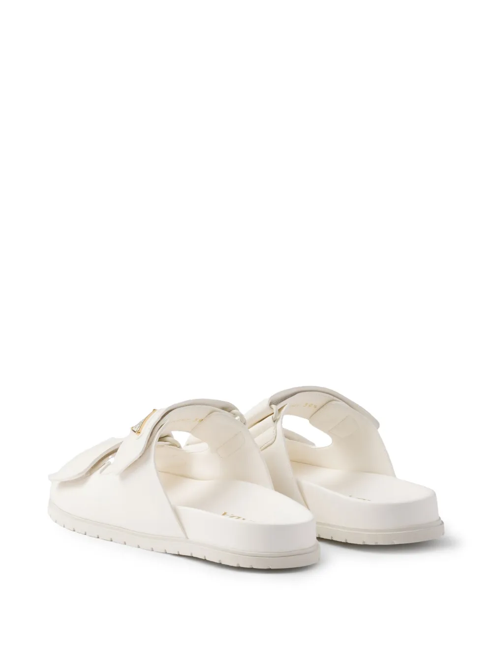 Prada leather slides White