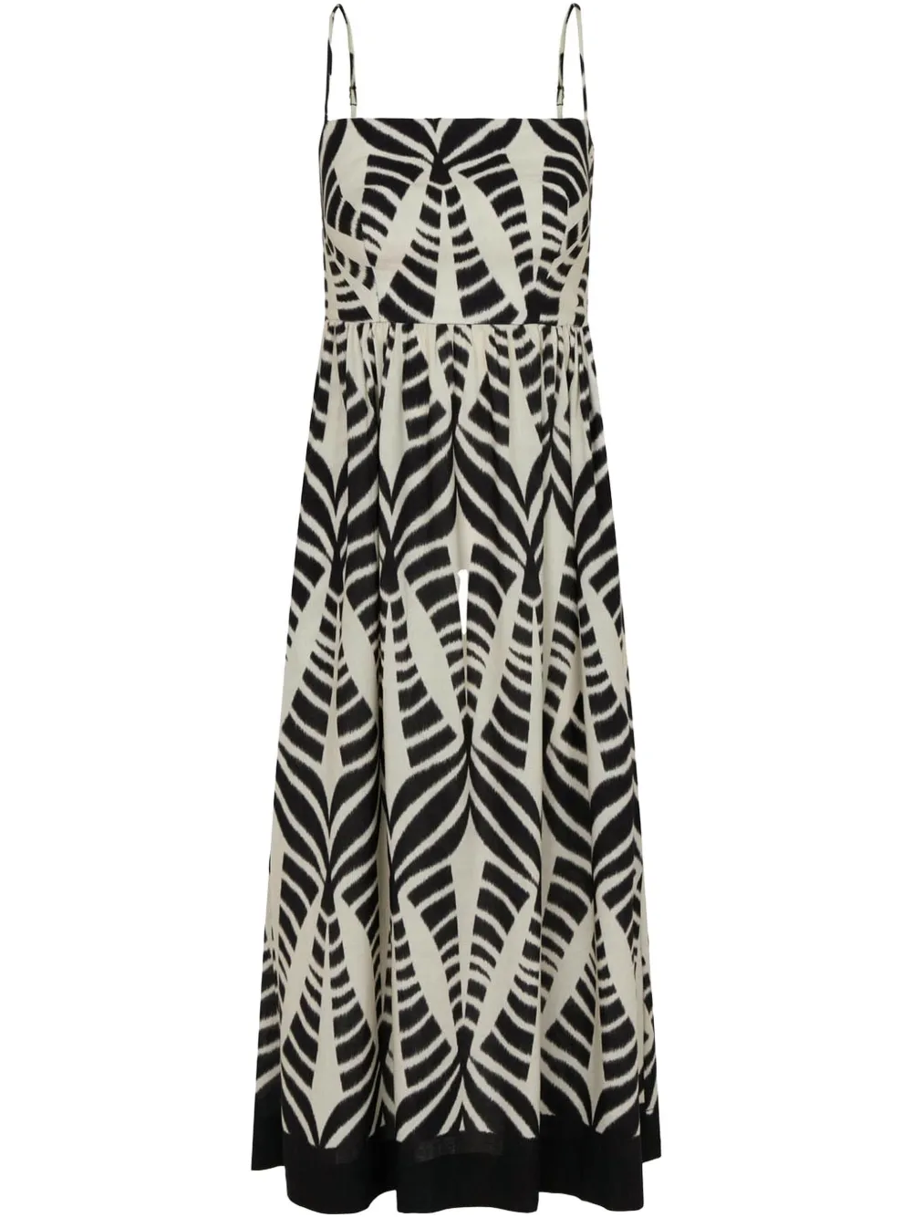 Lenny Niemeyer Vestido midi com padronagem de folhas | Preto | Image 1