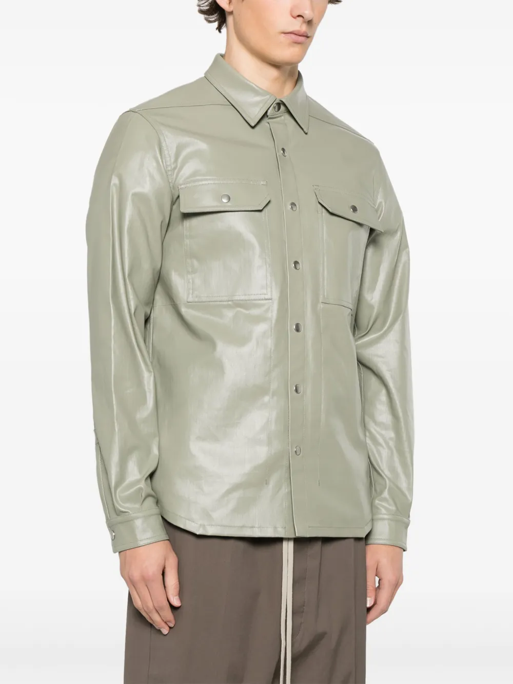 Rick Owens Hollywood shirtjack Groen