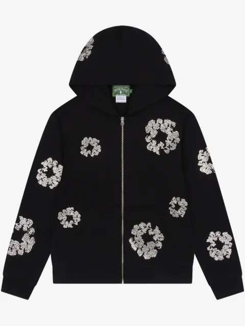 Denim Tears hoodie Swarovski Wreath Black