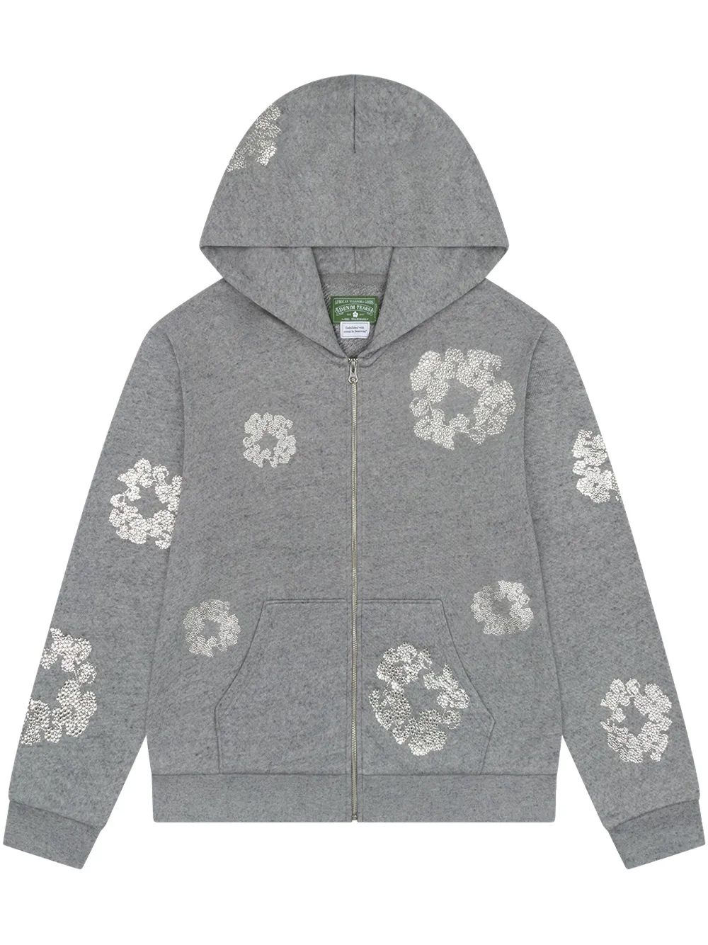 Swarovski Wreath "Grey" zip hoodie