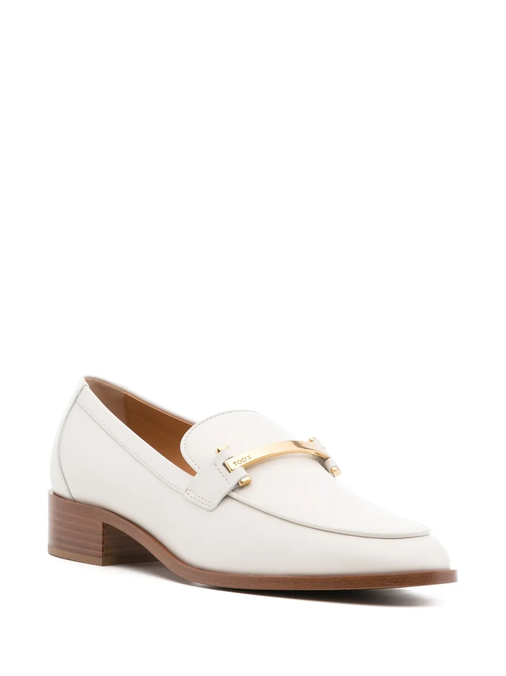 Tod's leather loafers White