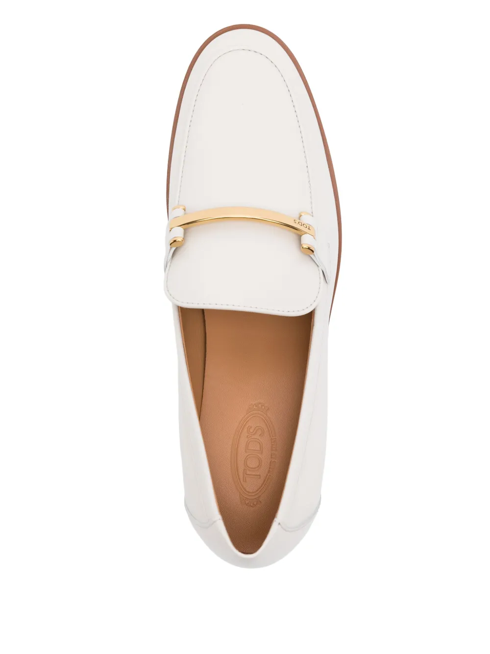 Tod's leather loafers White