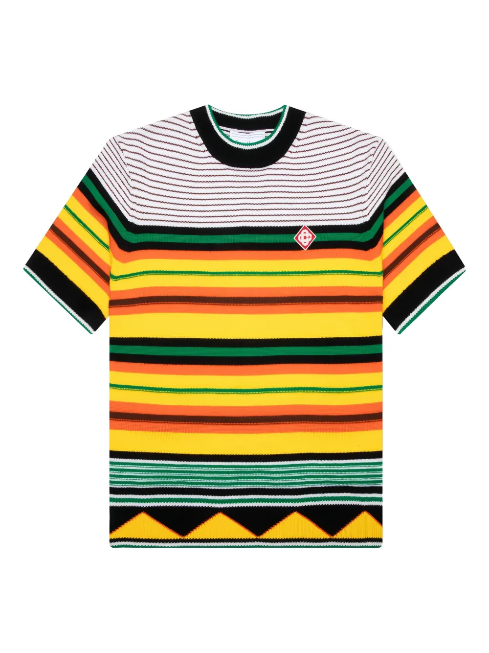 Casablanca striped T-shirt Geel