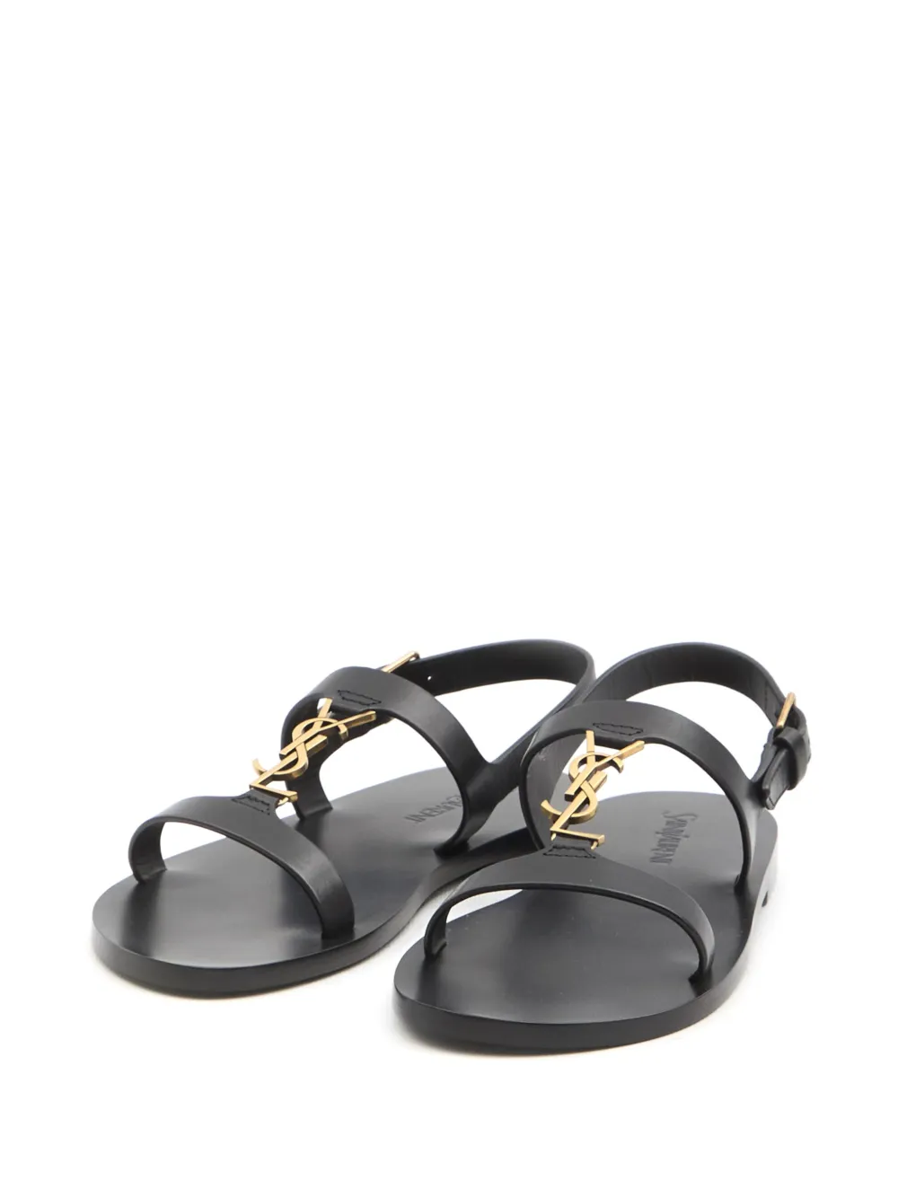 Saint Laurent Cassandre sandals Black