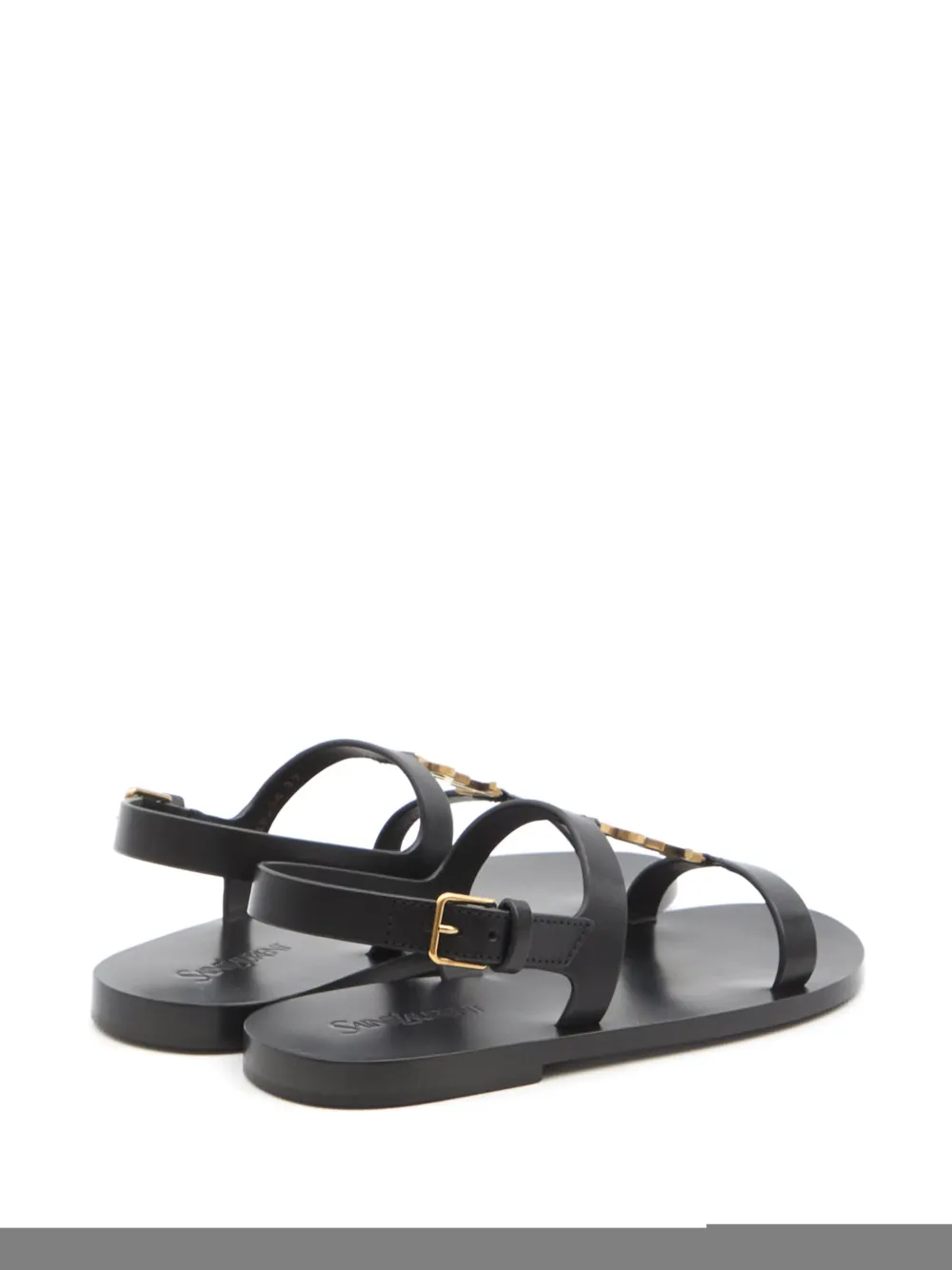 Saint Laurent Cassandre sandals Black