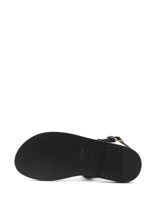 Saint Laurent Cassandre Sandals | Black | FARFETCH CA