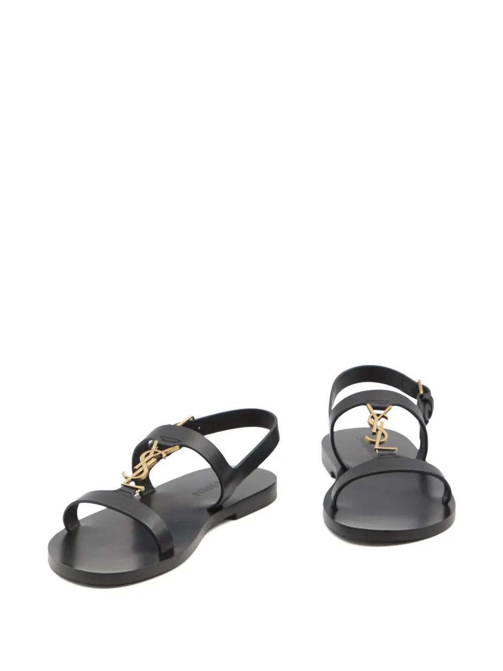 Saint Laurent Cassandre sandals Black