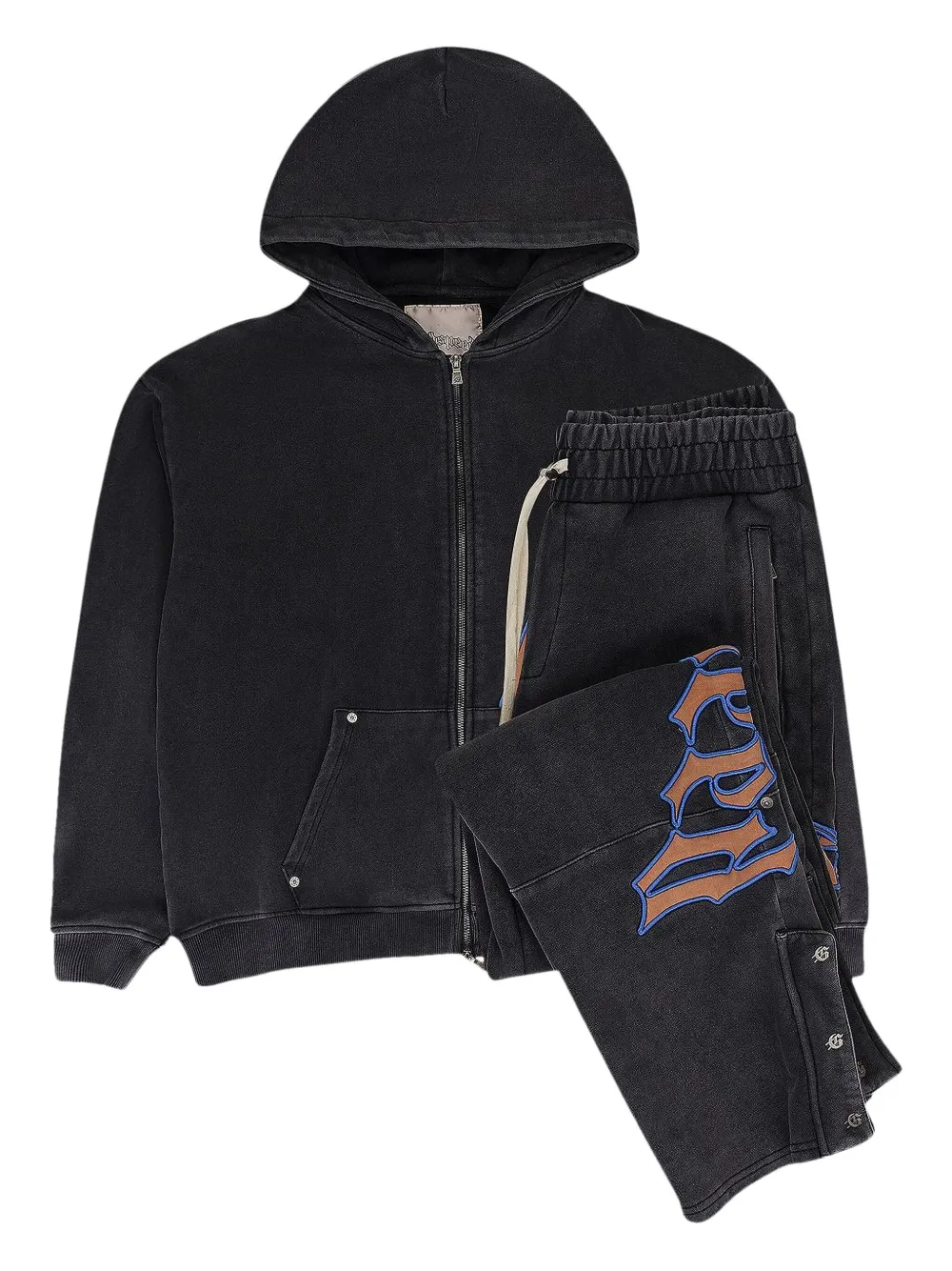 STADIUM GOODS logo-embroidered zip-up tracksuit bottoms Zwart