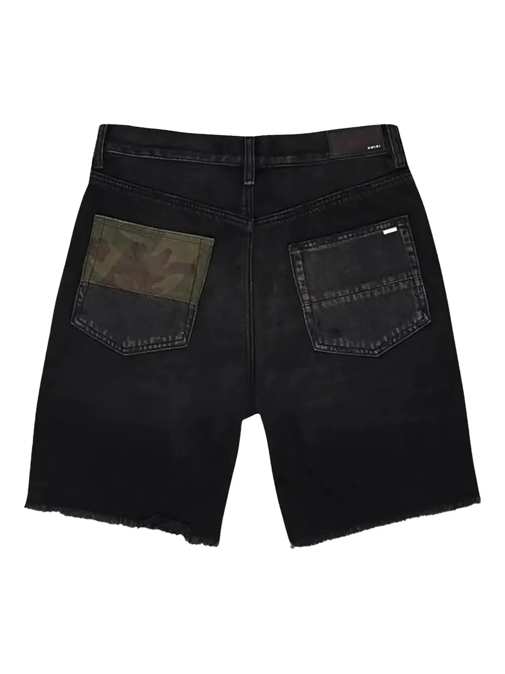 AMIRI Denim shorts met gerafeld effect Zwart