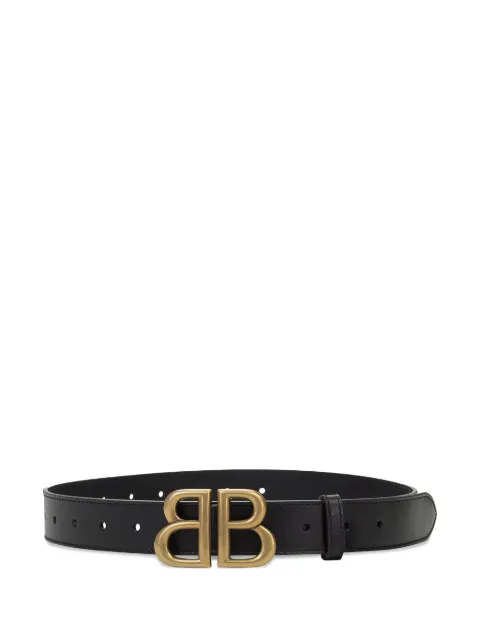 Balenciaga BB plaque leather belt