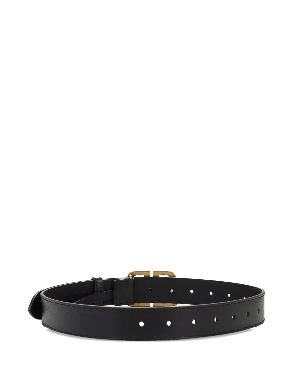 Balenciaga Leren riem met BB-logoplakkaat Zwart