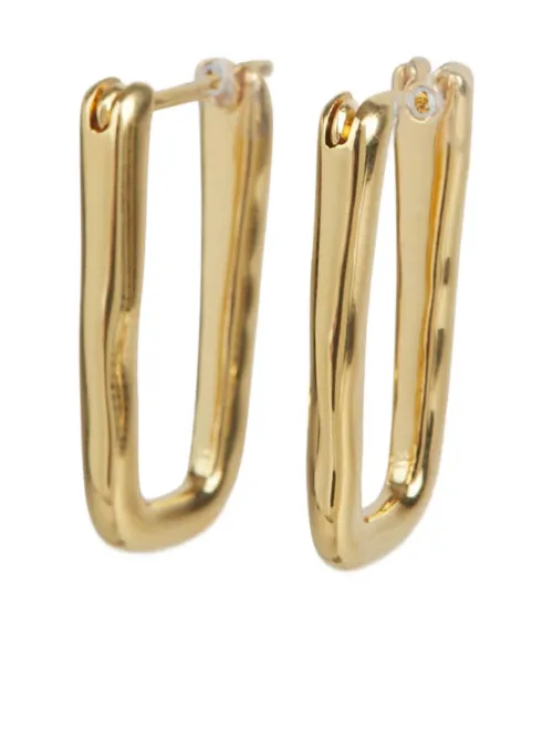 Boucles d'oreilles à logo gravé - Jil Sander - Modalova