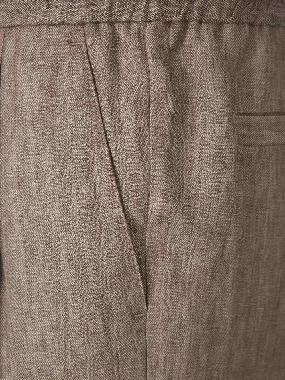Brunello Cucinelli Linnen shorts Bruin